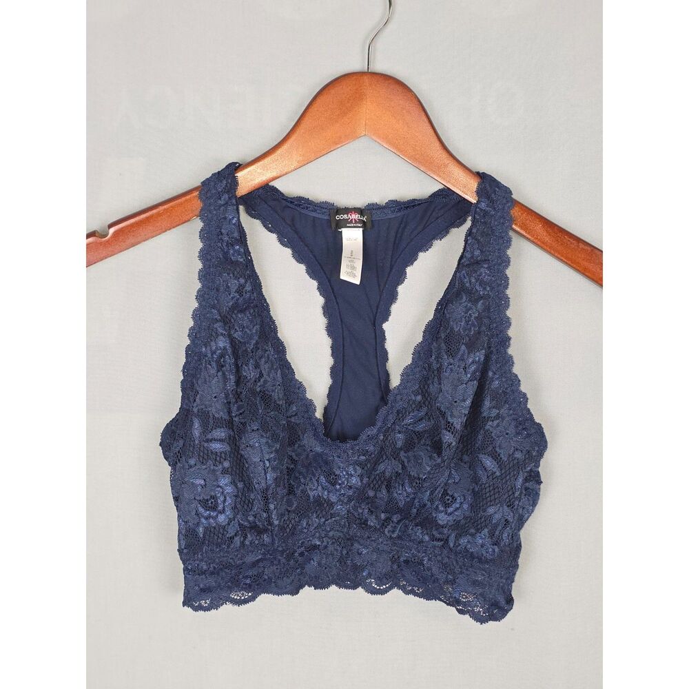 NWT Cosabella Never Say Never Racie Racerback Bralette Navy Size Small
